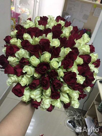 Цветы розы букет