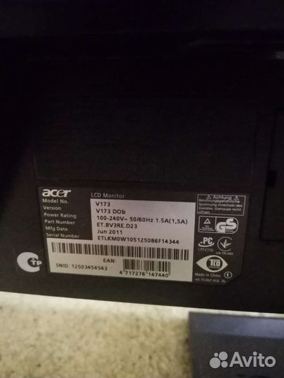 Монитор Acer v173