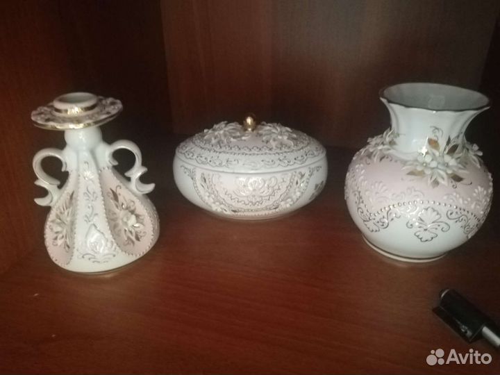 Подсвечник ваза шкатулка фарфор