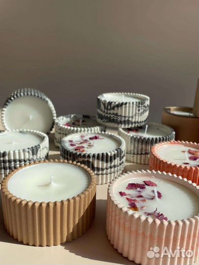 Свечи ручной работы, подарочный набор свечей