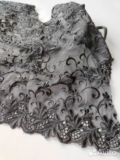 Кружевной топ чёрный в работу рукоделия