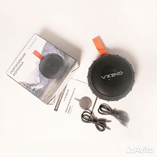 Колонка vikend Truck B, 5Вт, 1200мАч, IPX6, hands free, сопряжение, AUX, USB, TF, чёрный цвет