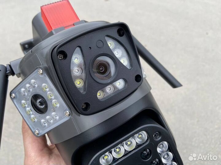 Уличная 4G камера видеонаблюдения 4 объектива