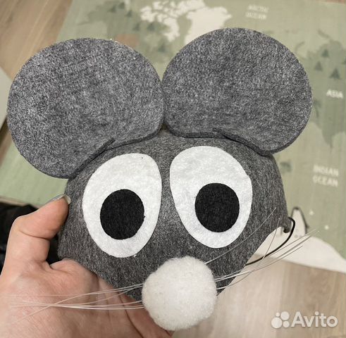 Шапочка мышки из фетра