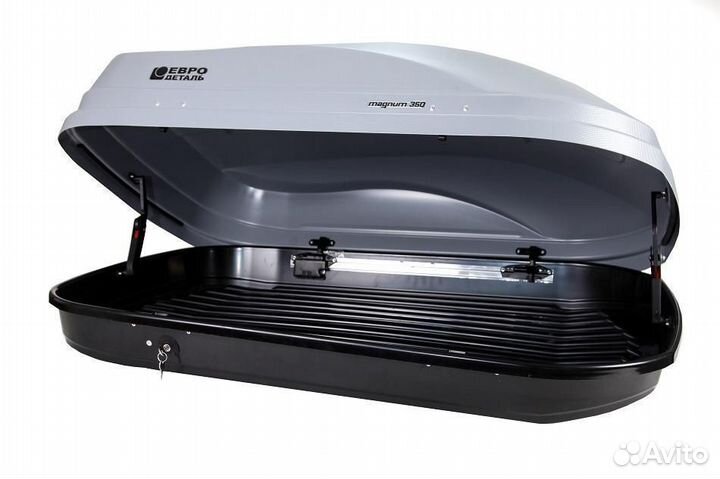 Бокс автомобильный Магнум 420 (серый карбон)