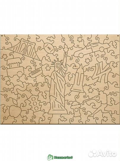 Деревянный пазл Citypuzzles 