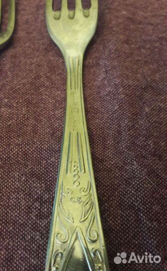 Набор столовых и чайных ложек мельхиор