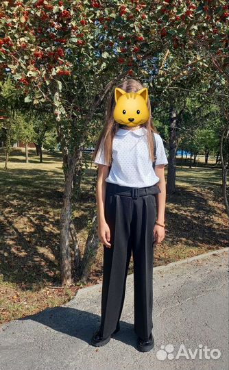 Брюки блузка школьная одежда размер 140