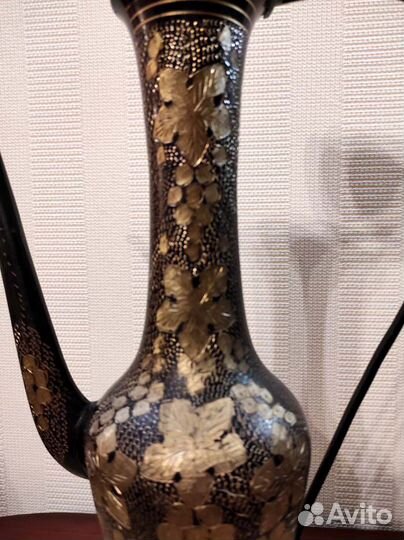 Кумган антикварный Индия 70-е гг чеканка позолота