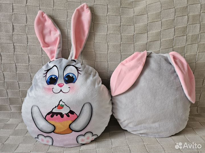 Подушка декоративная Заяц Мишка Вайбер Детская