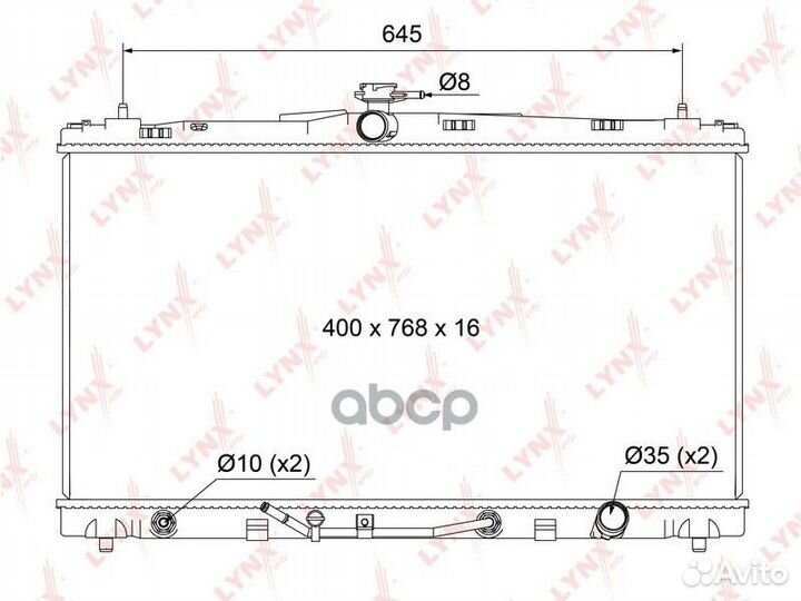 Радиатор охлаждения AT toyota Camry(V50) 2.0-3