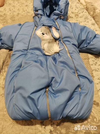 Комбинезон конверт демисезонный зимний 62-68