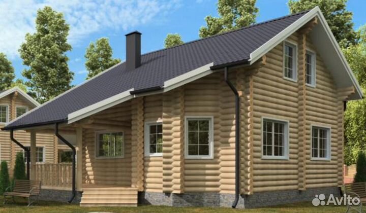 Дом из оцилиндрованного бревна от производителя