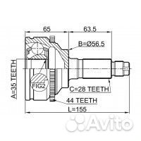 ШРУС наружный 35x56 5x28 (mazda MPV LW 1999-2006)