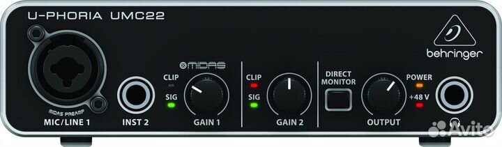 Аудиоинтерфейс Behringer UMC22