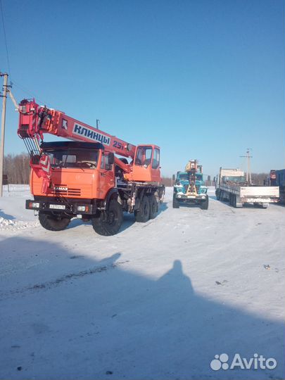Аренда и услуги автокрана, 25 т, 21 м, с гуськом 9 м