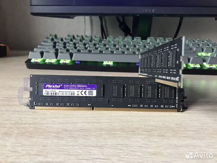 Оперативная память ddr3 (16gb 8x2) 1866MHz