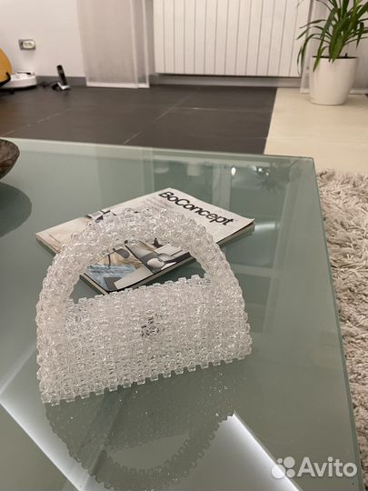 Свадебная праздничная сумочка из бусин