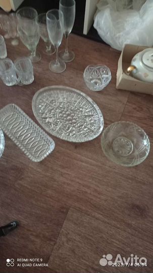 Бокалы, хрусталь, вазы, посуда