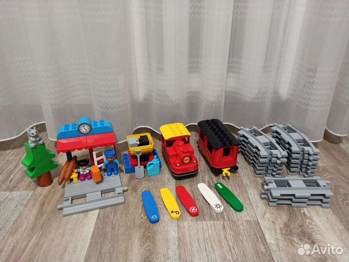 Lego Duplo поезда, мосты и рельсы