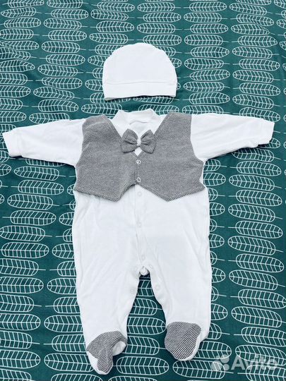 Костюмчик на выписку для новорожденного 56 р