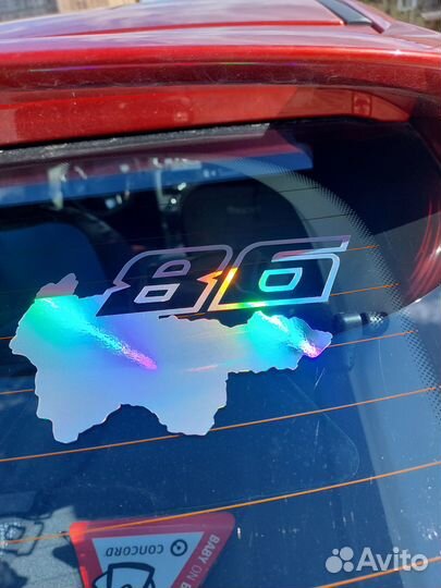 Наклейка для авто 86 регион