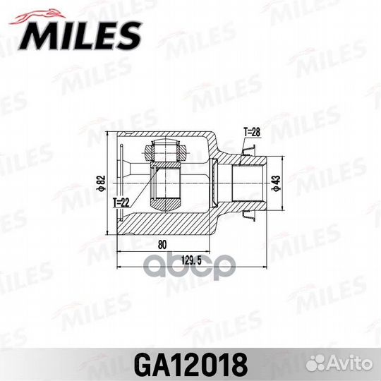 ШРУС mazda 3 BK 2003-2008 внутр правый ga12018