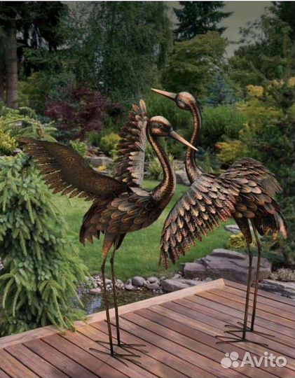 Журавли - скульптура из металла