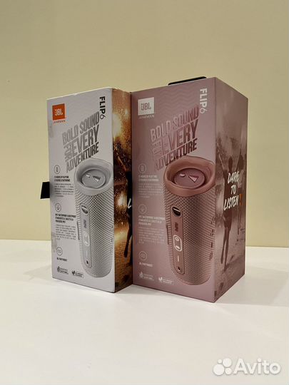 Портативная акустика JBL Flip 6 Белая, Розовая