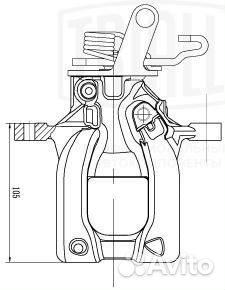 Суппорт торм. для а/м Skoda Octavia A5 (04) /Yeti (09) зад. лев. d38мм (CF 002166)