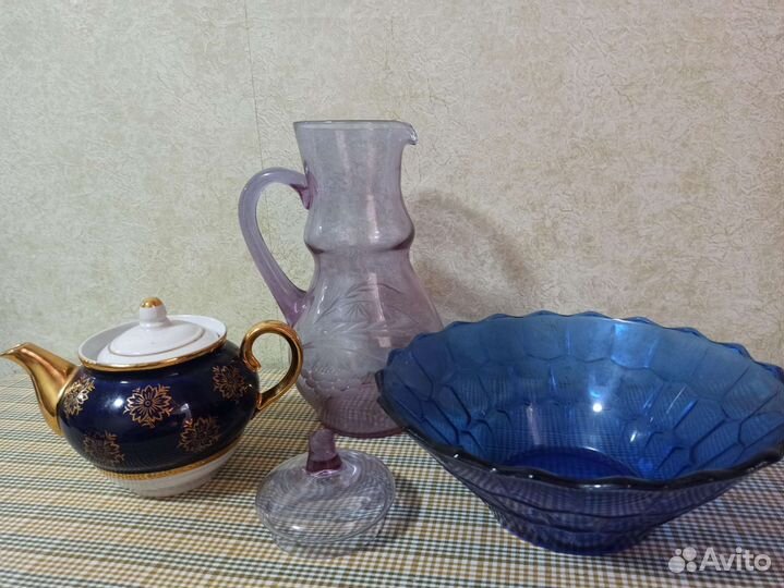 Посуда советская СССР. Графин, салатник