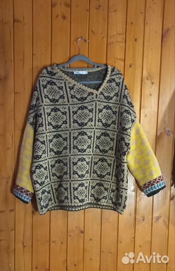 Джемпер вязаный zara 50-52р