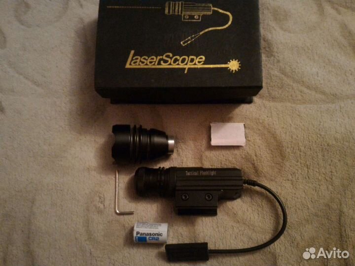 Лцу тактический зеленый мощный с фонарем