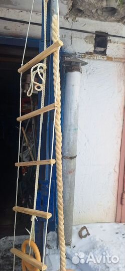 Лестница, брусья, качеля