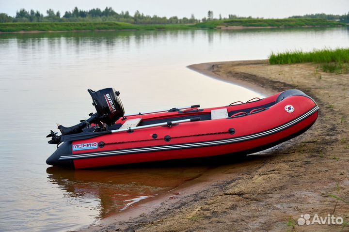 Лодка mishimo lite 400 Красно-черная