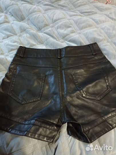 Шорты женские кожаные