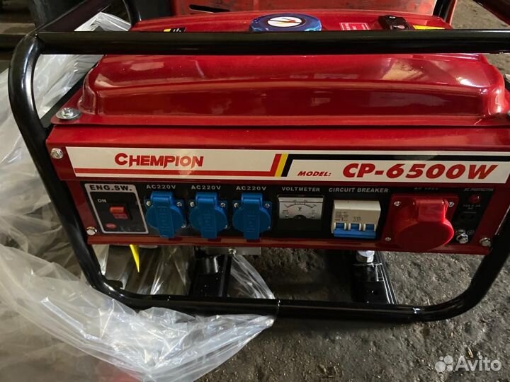 Бензиновый генератор Chempion CP 6500 W новый