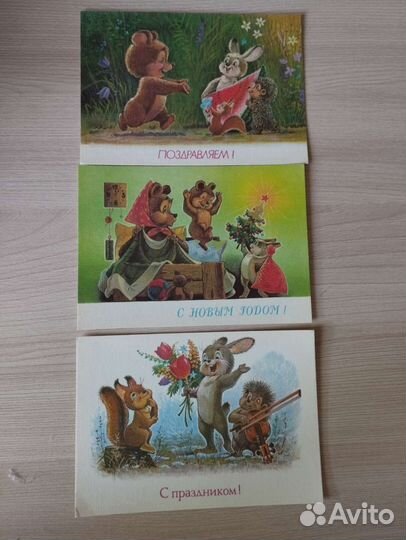 Открытки Зарубина СССР + Пчелы редкие