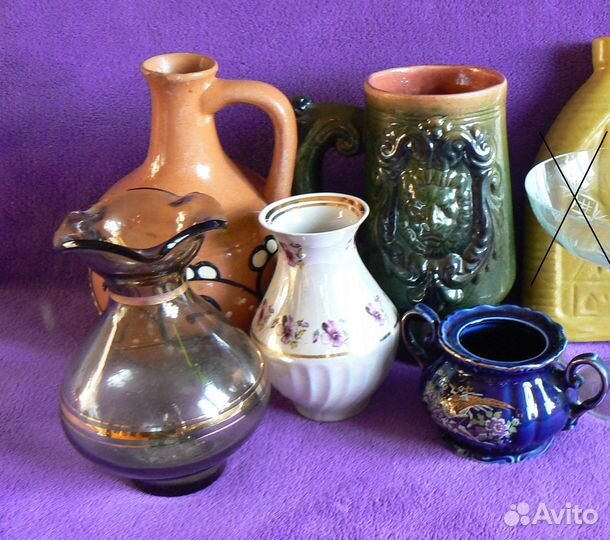 Вазы посуда хрусталь стекло керамика СССР