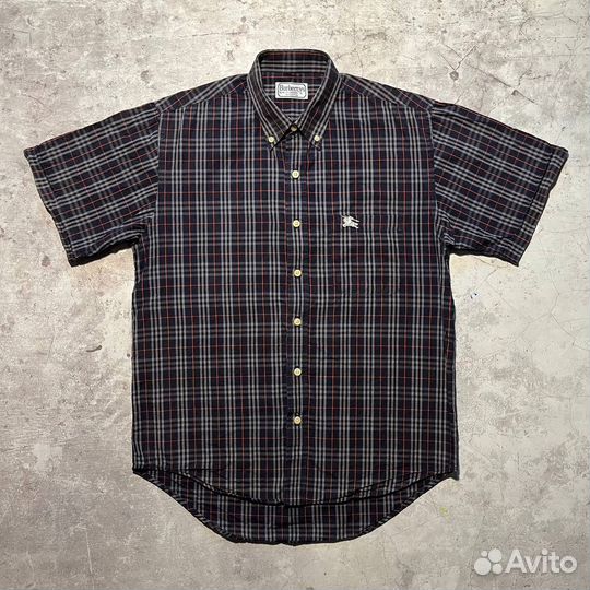 Burberrys Nova Check Shirt Navy Blue
