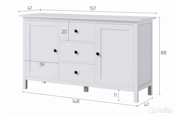 Сервант IKEA Hemnes оригинал новый