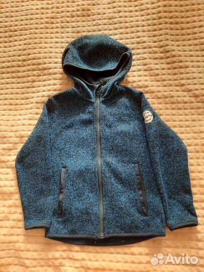 Кофта для мальчика с капюшоном флисовая hm
