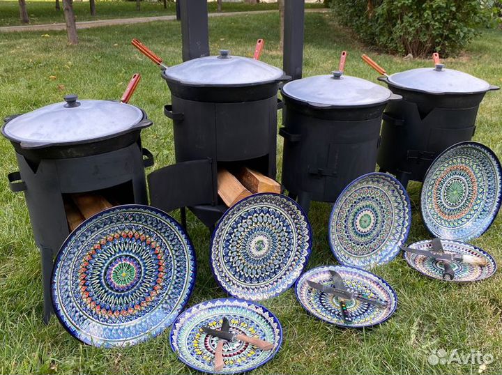 Казан чугунный с крышкой 12л