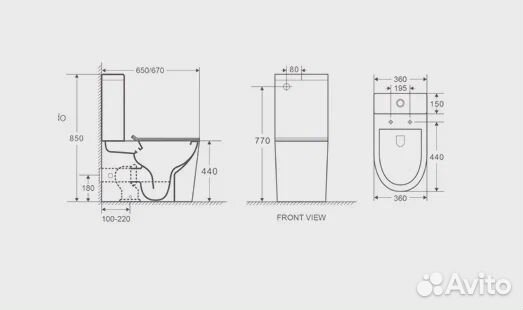 Унитаз напольный koller pool orion пристенный с бачком с сиденьем OR-0650-RC-C + OR-0650-RC-T