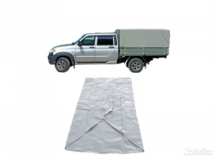 Тент без дуг на УАЗ Профи двойная кабина