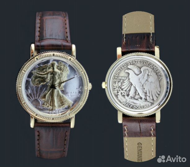 Часы серебряная монета доллар