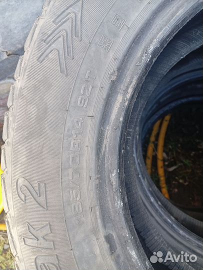 Летняя резина r14 бу на логан 4 шт