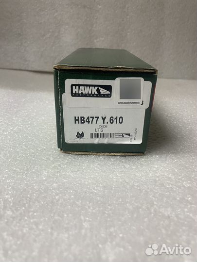 Колодки тормозные hawk HB477Y.610 hawk LTS