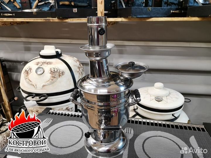 Турецкие Самовары из нержавейки от 3 литров