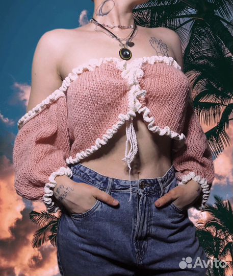 Топ вязаный